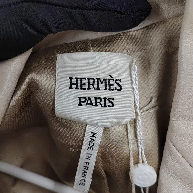 Hermes Hermes White-Grey Lamb Leather Blazer Jacket Size XS / US 0-2 / IT 36-38 - 3 Thumbnail