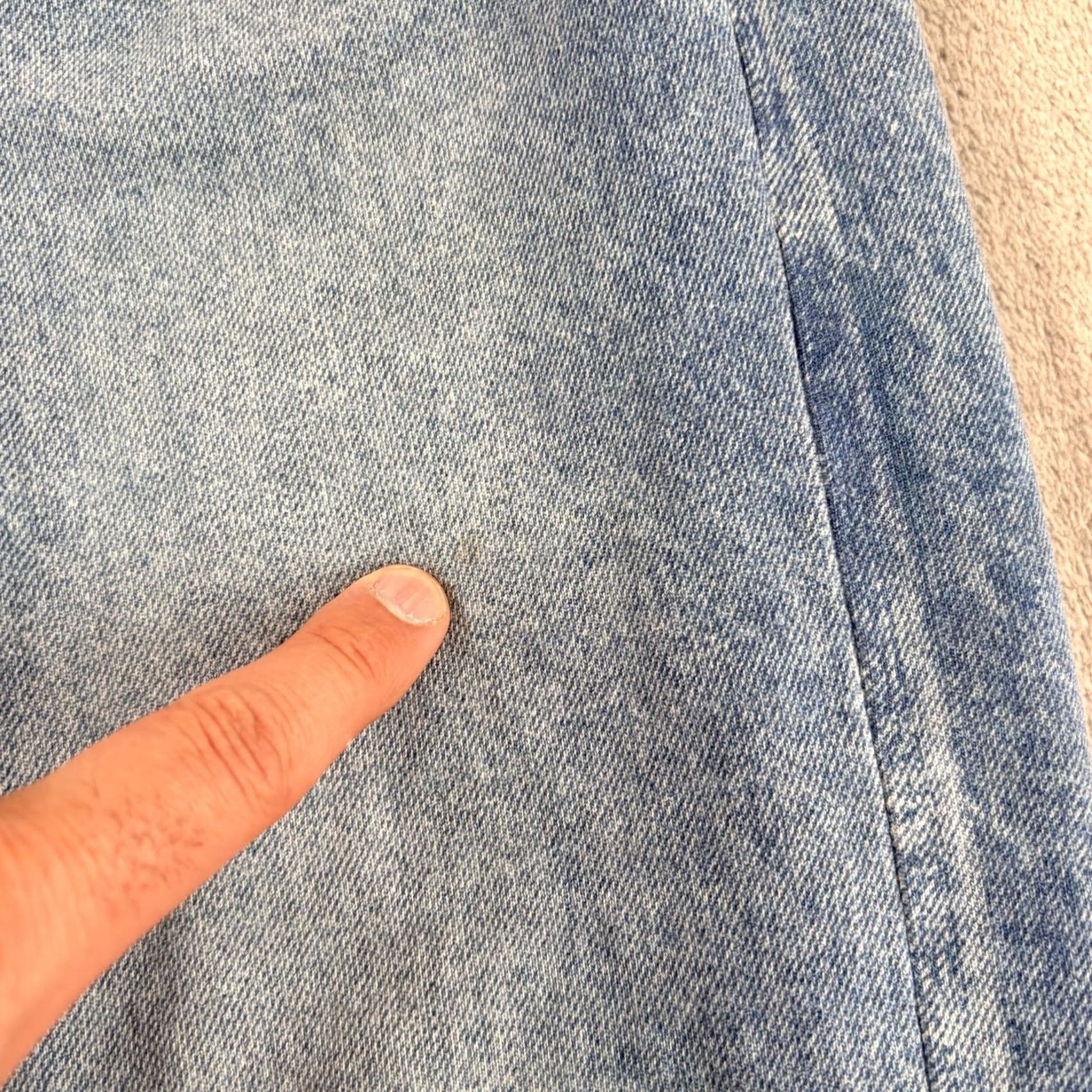 Rag & Bone rag & bone Miramar Sid Printed Carpenter Jeans Blue Wash Women 26 Cotton Terry Carpent er Bohemian 5-Pocket High Rise Jeans Womens Size 26" / US 2 / IT 38 - 4 Thumbnail