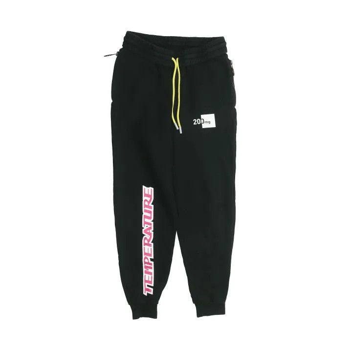 Off-White Off-White Black Drawstring Fleece Joggers 0079 Size US 26 / EU 42 - 1 Thumbnail