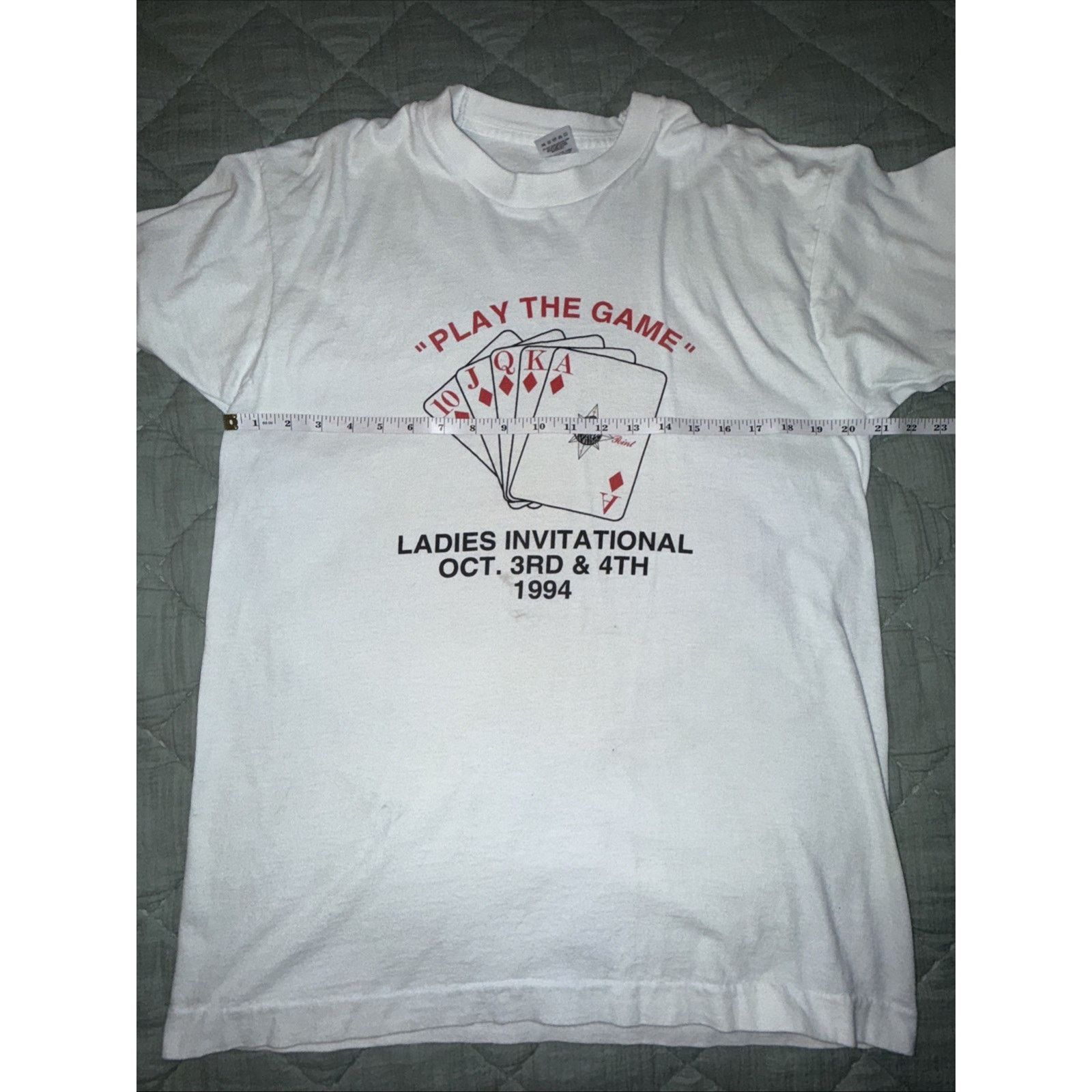 Fruit Of The Loom FOTL 1994 Poker Ladies Invitational Tee L Single Stitch USA Size US L / EU 52-54 / 3 - 9 Thumbnail