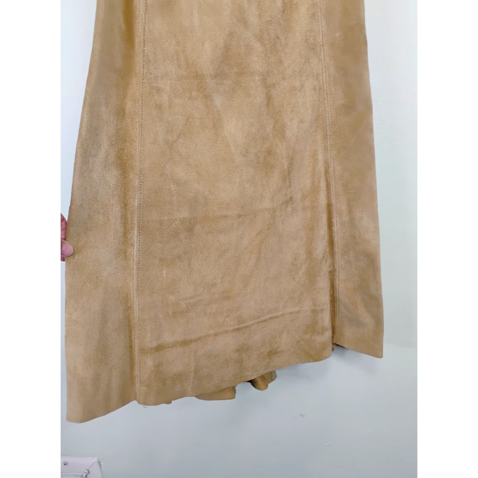 Hunter VINTAGE Bounty Hunter Suede Leather Dress Sleeveless Backless Tie Strap Brown Small - Women - Dress Size S / US 4 / IT 40 - 5 Thumbnail