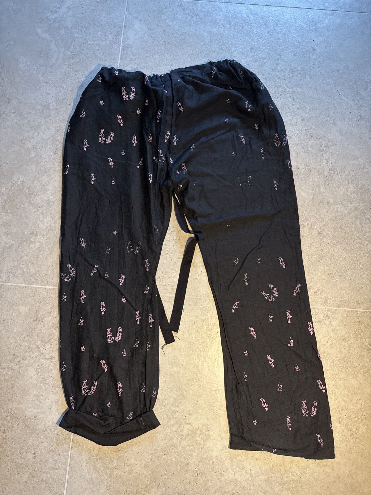 Elena Dawson Print Drawstring Trousers Size US 34 / EU 50 - 3 Thumbnail