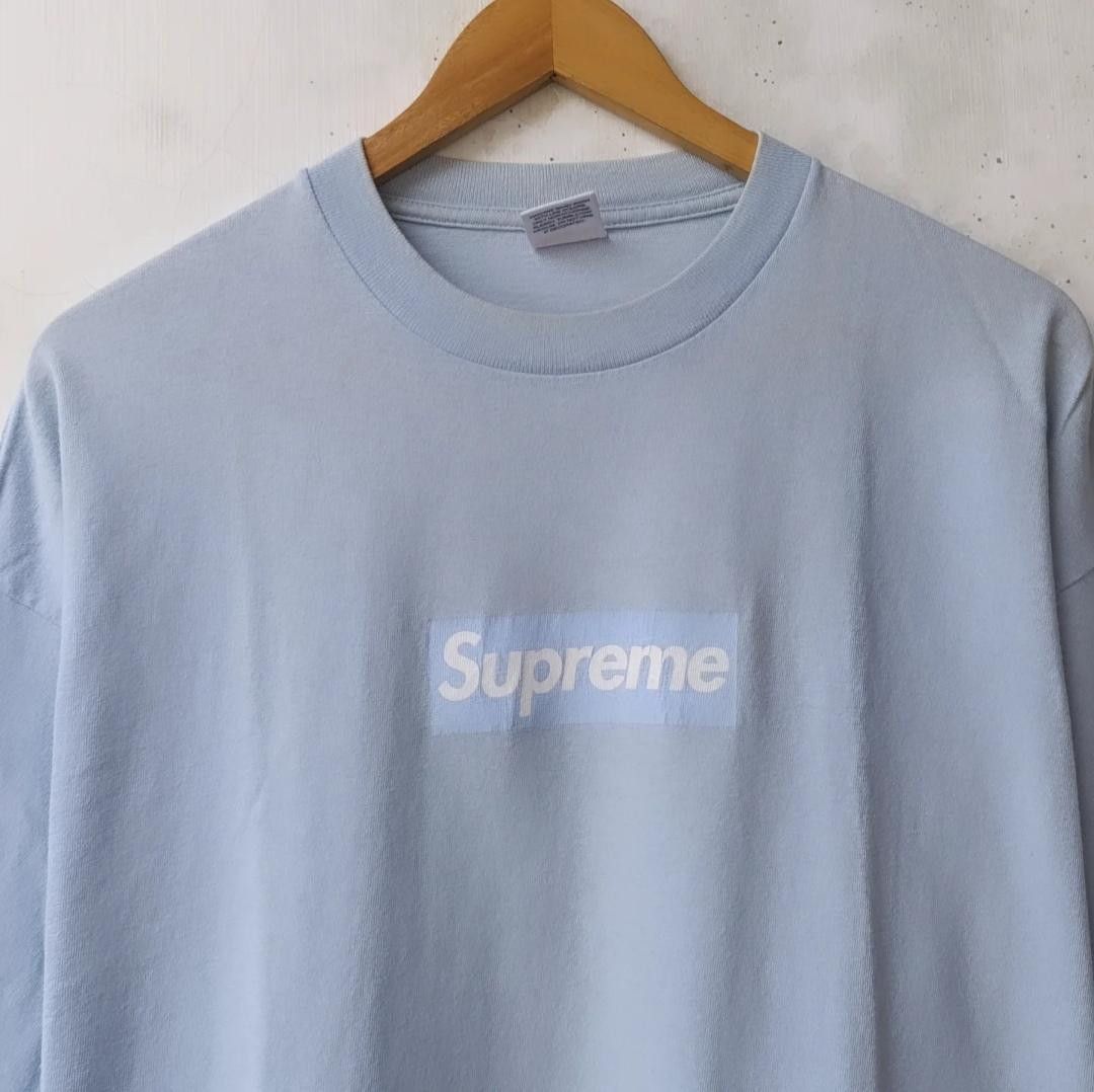 Supreme 2003 SUPREME Baby Blue Box Logo Tshirt Size US XL / EU 56 / 4 - 4 Thumbnail