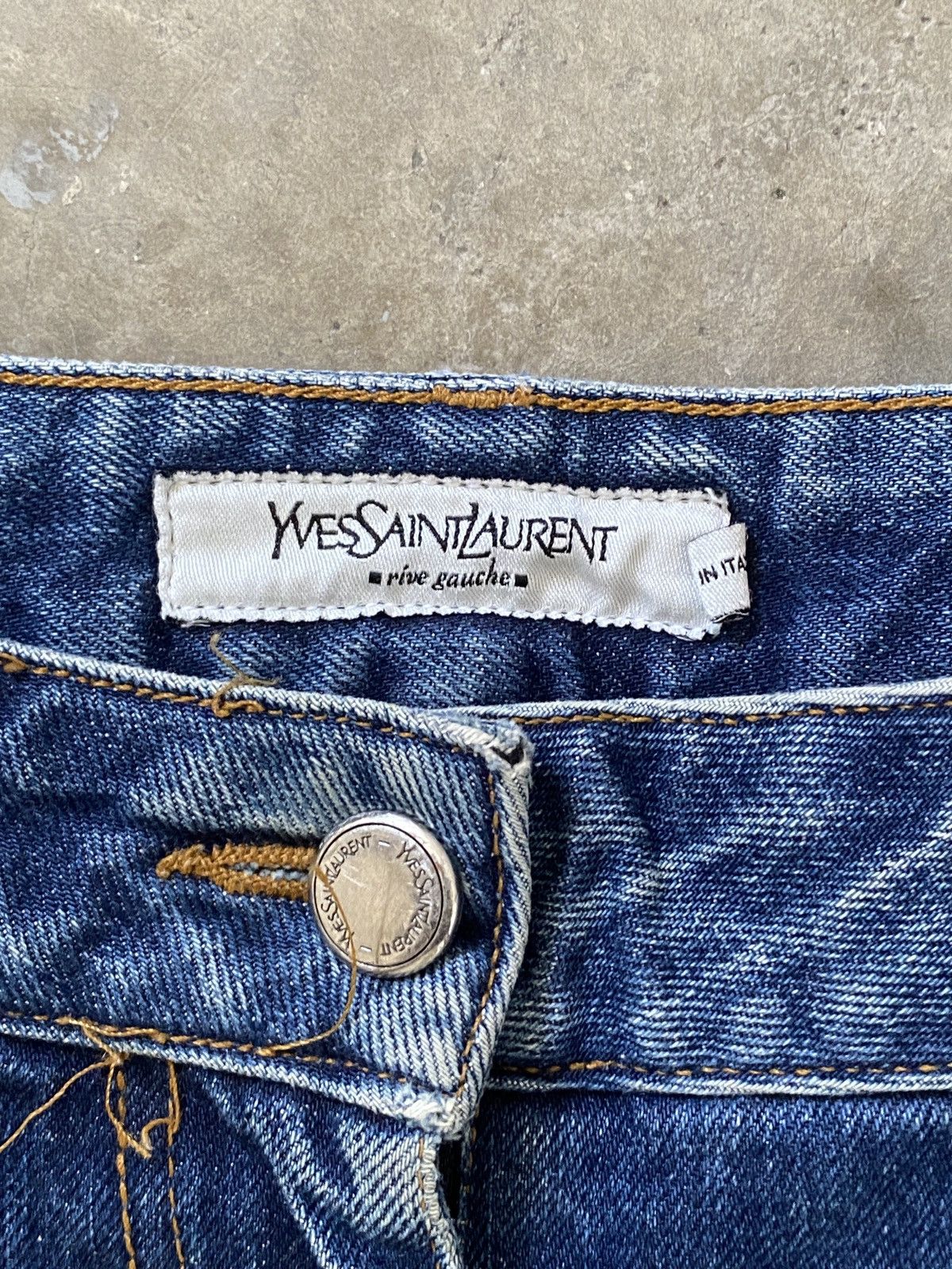 Yves Saint Laurent AW2004 Tom Ford Era YSL Washed Flared Denim Size US 28 / EU 44 - 16 Thumbnail