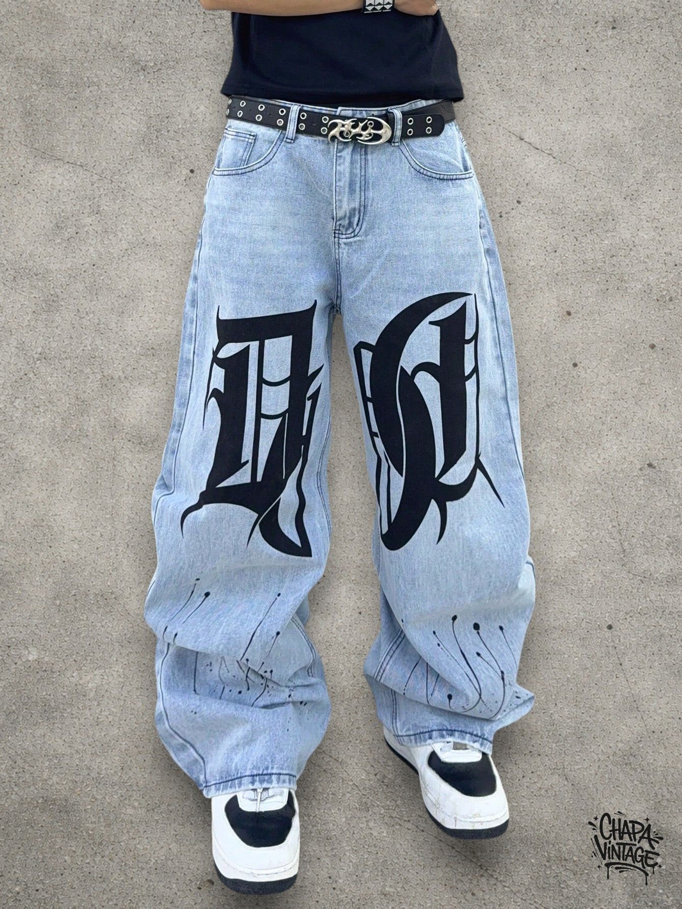 Japanese Brand Light blue baggy jeans Size US 32 / EU 48 - 3 Thumbnail