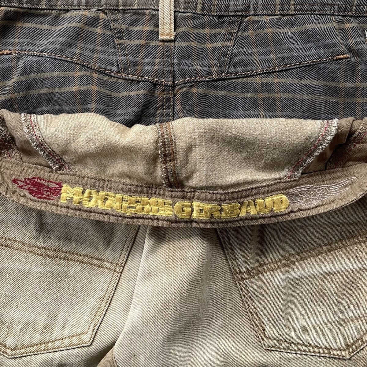 Who Decides War 2000s Marithe Francois Girbaud - Double Waist Beige Washed Size US 32 / EU 48 - 9 Thumbnail