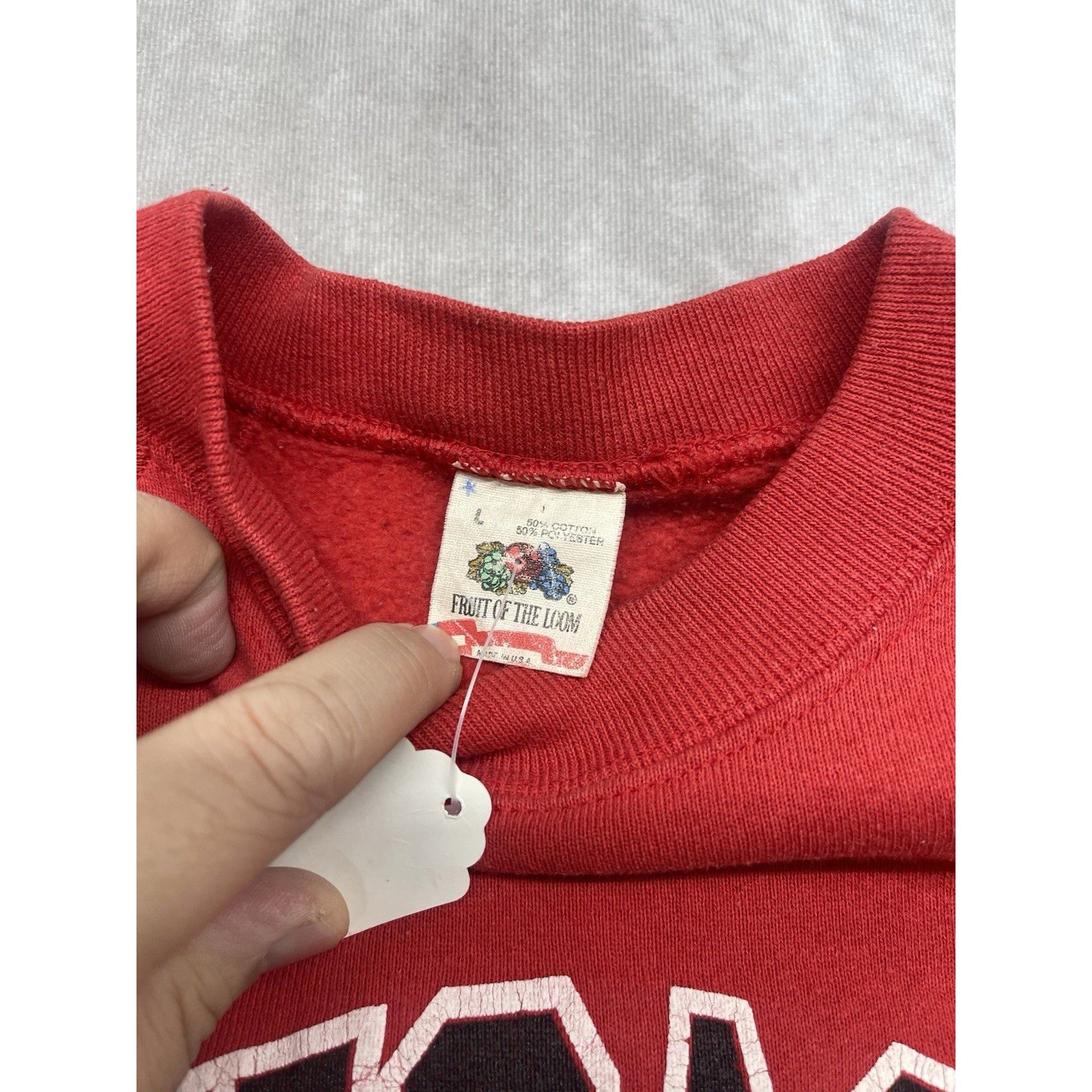 Fruit Of The Loom Vintage 80s 90s Chicago Bulls Sweatshirt Fruit of the Loom R Size US L / EU 52-54 / 3 - 3 Thumbnail