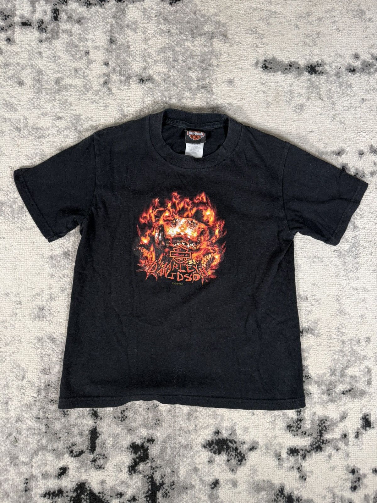 Harley Davidson Y2K 2010 Harley Davidson Orlando Florida Crocodile Babe Tee Size XS / US 0-2 / IT 36-38 - 3 Thumbnail