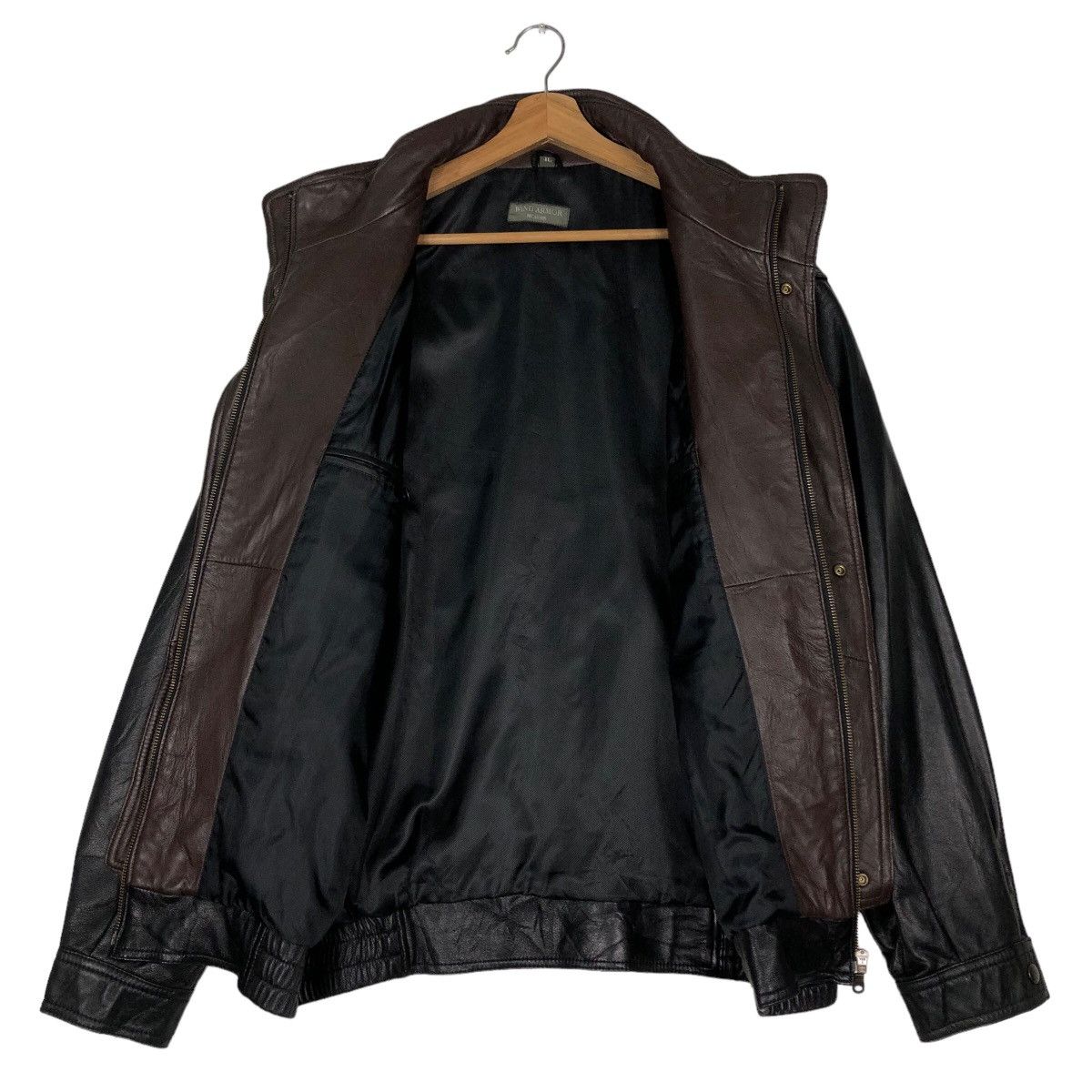 Japanese Brand 🔥Vtg Bomber Jacket Leather Biker Wind Armor Nichiwa Japan Size US L / EU 52-54 / 3 - 11 Thumbnail