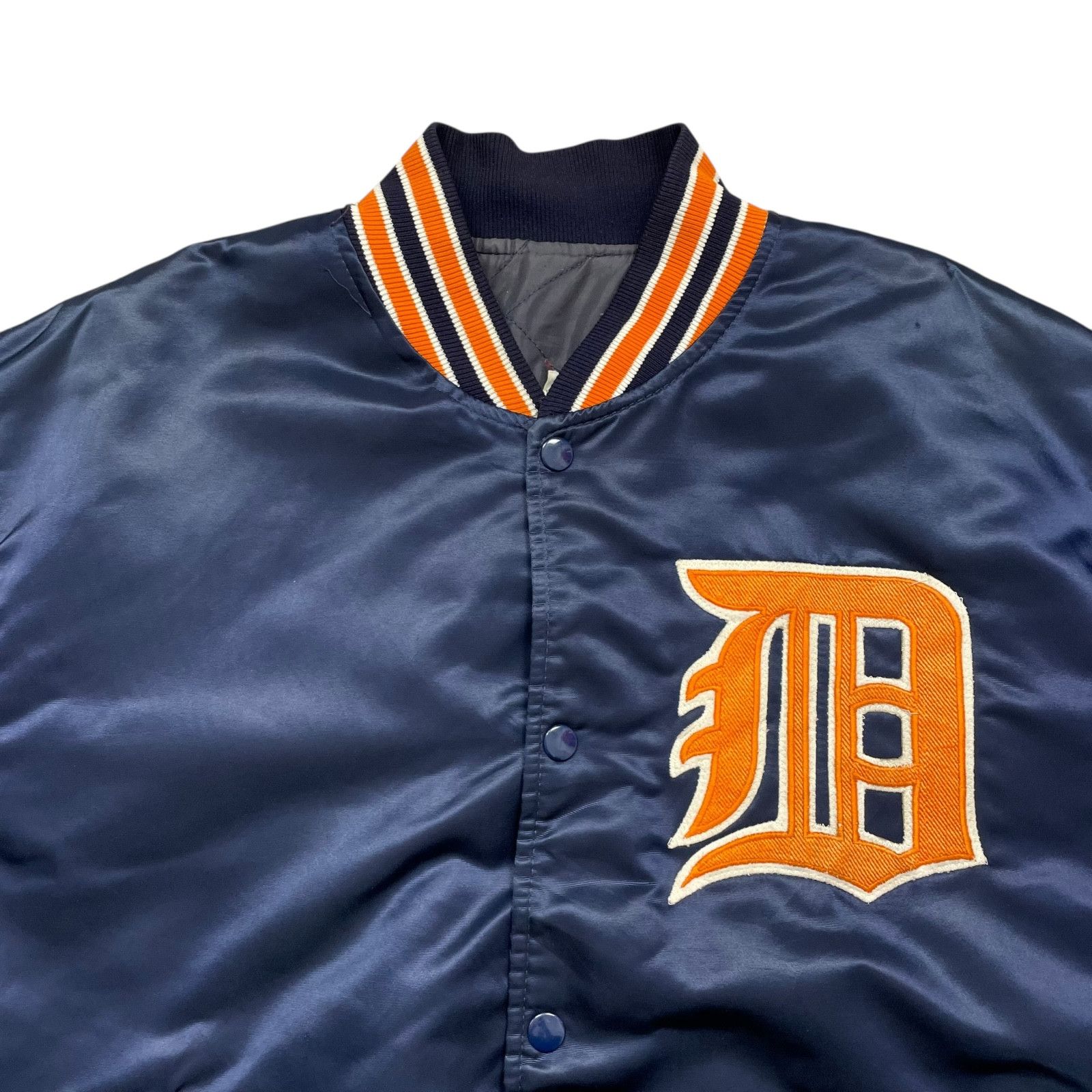 MLB VTG 90s DETROIT TIGERS STARTER SATIN BOMBER JACKET XL Size US XL / EU 56 / 4 - 2 Thumbnail