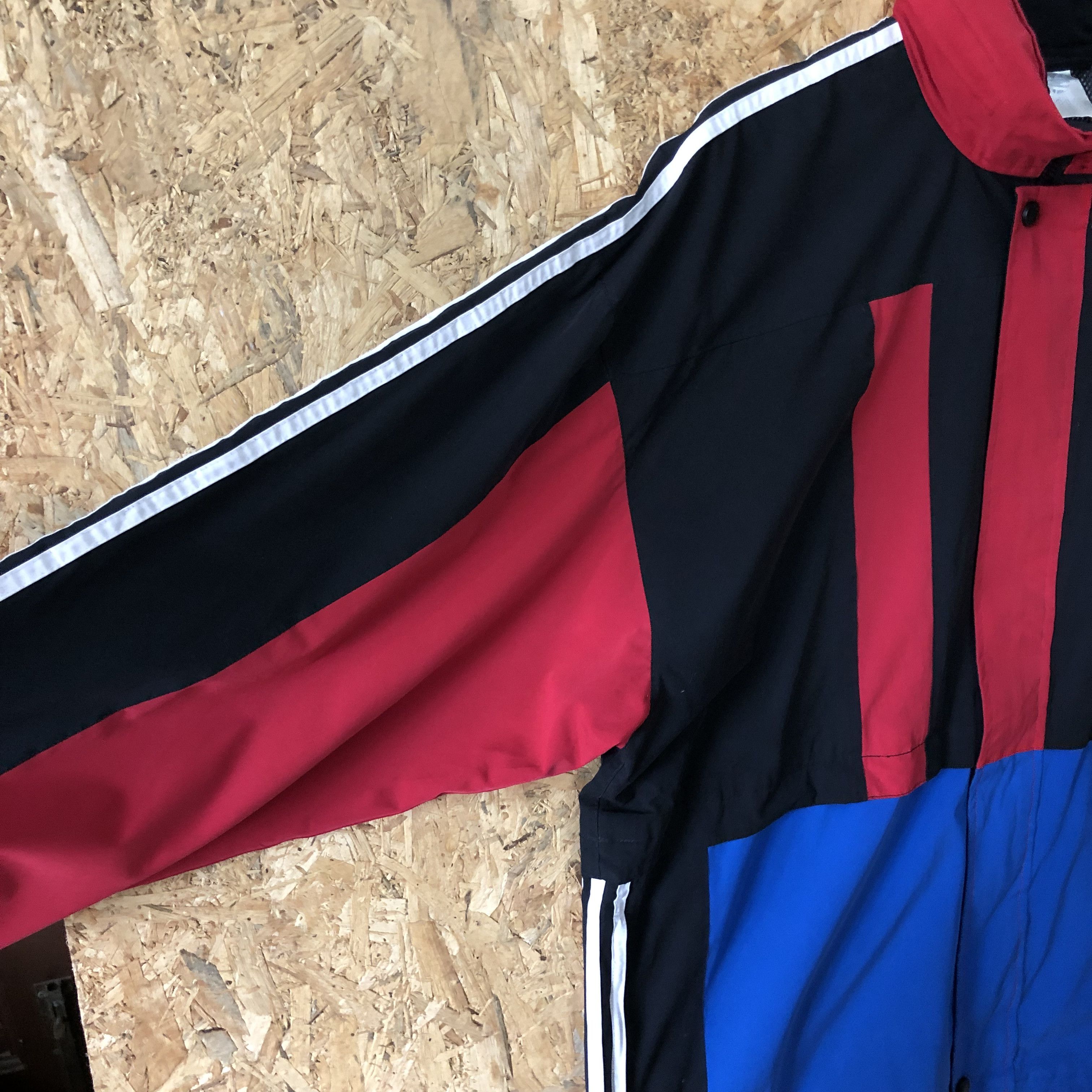 Adidas Vintage 90s Adidas Hoodie Windbreaker Jacket L Size Size US L / EU 52-54 / 3 - 6 Thumbnail