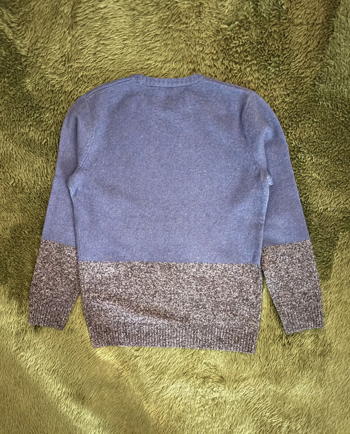 Carhartt Wip [L] Carhartt WIP Two-Tone WELCH Sweater Knit Navy / Grey Size US L / EU 52-54 / 3 - 7 Thumbnail