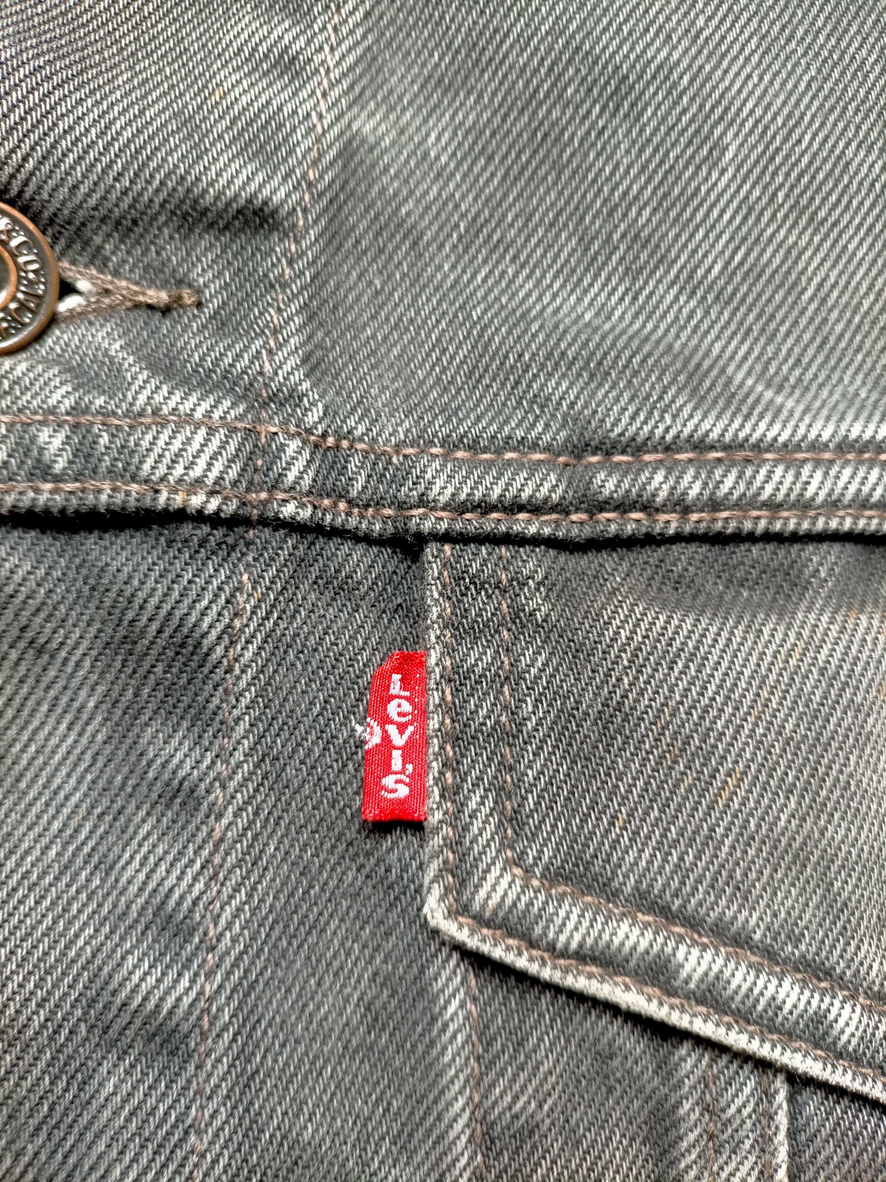 Levi's Vintage 90s Levis 503 Super Black Trucker Jacket Jeans Size US L / EU 52-54 / 3 - 22 Thumbnail