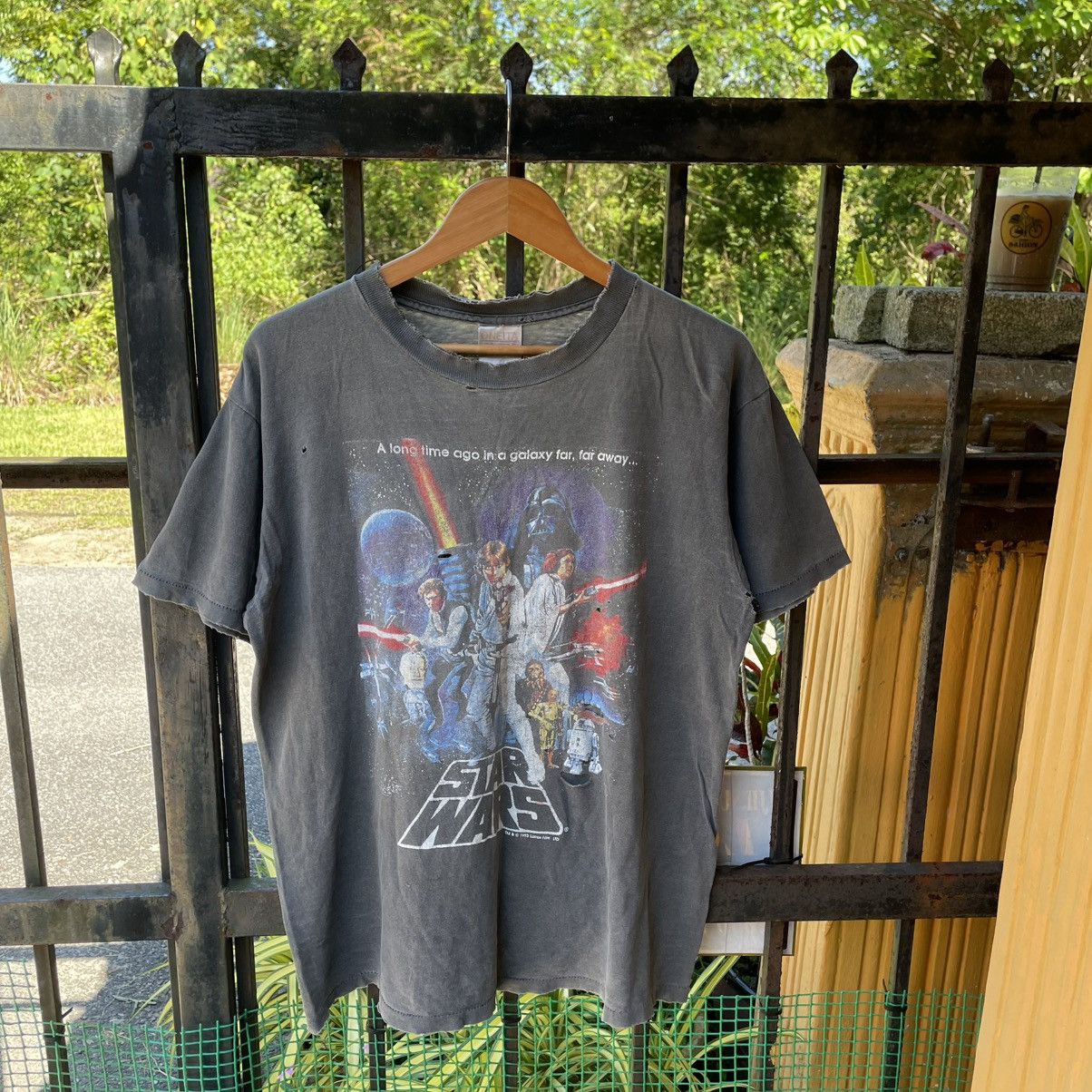 🔥Crazy Trash Distress Vintage 1993 Star Wars Promo Tee