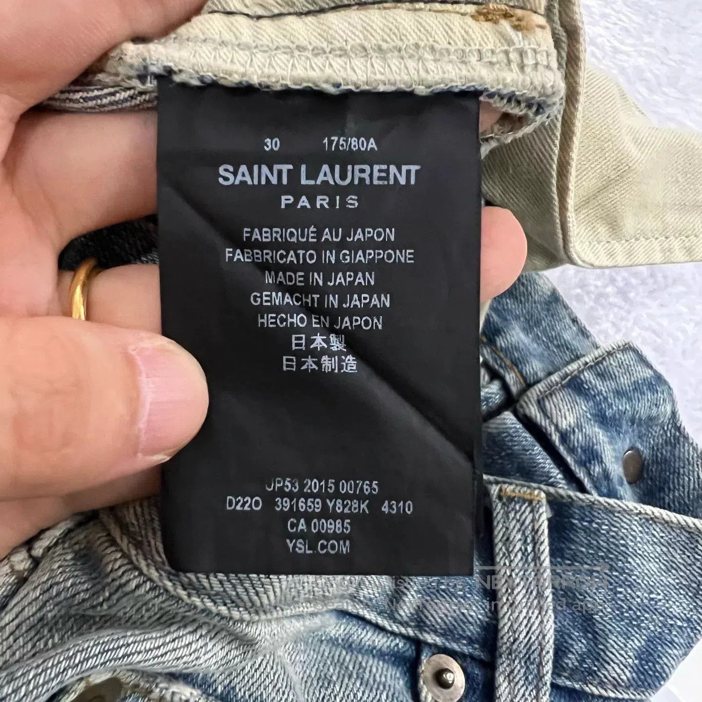 Saint Laurent Paris saint laurent distressed washed denim jeans. Size US 30 / EU 46 - 4 Thumbnail