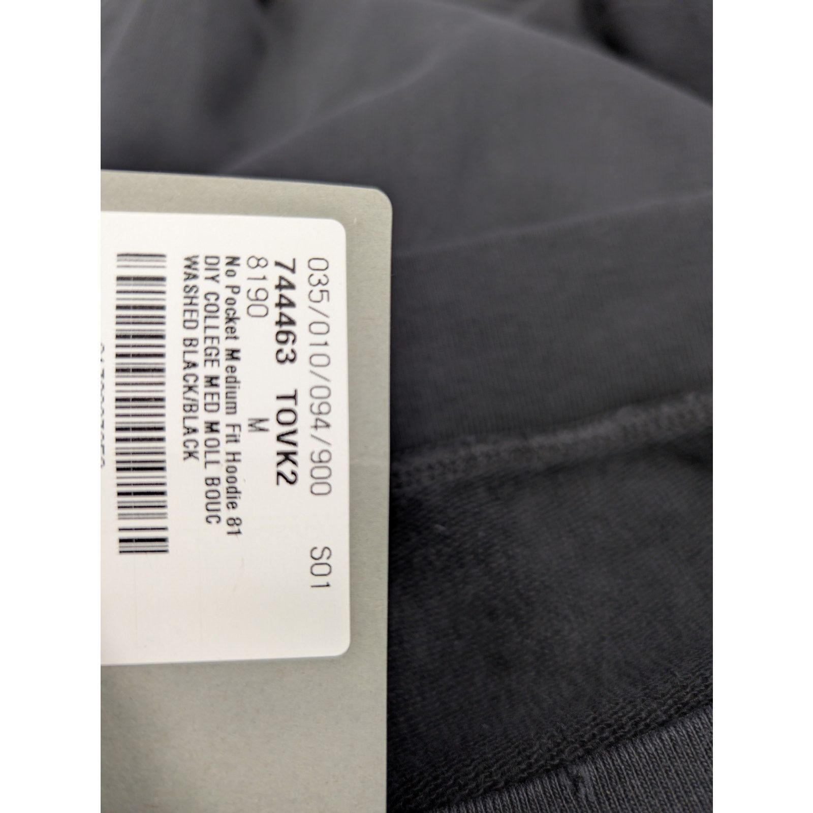 Balenciaga o1rshd1 DIY College No Pocket Medium Fit Hoodie Washed Black Size US M / EU 48-50 / 2 - 23 Thumbnail