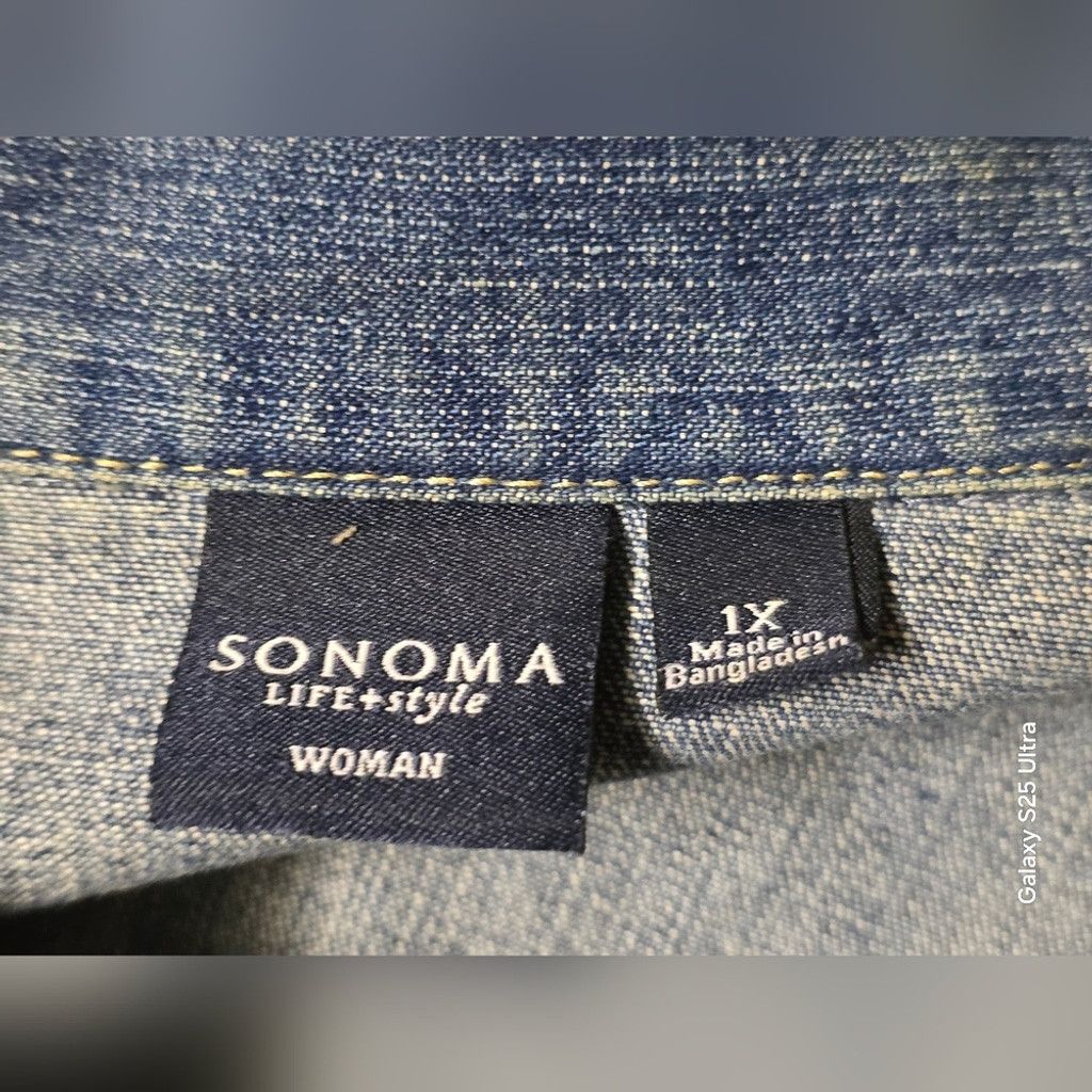 Sonoma Sonoma Denim Jacket with Heart Pin Size XXL / US 16-18 / IT 52-54 - 11 Thumbnail