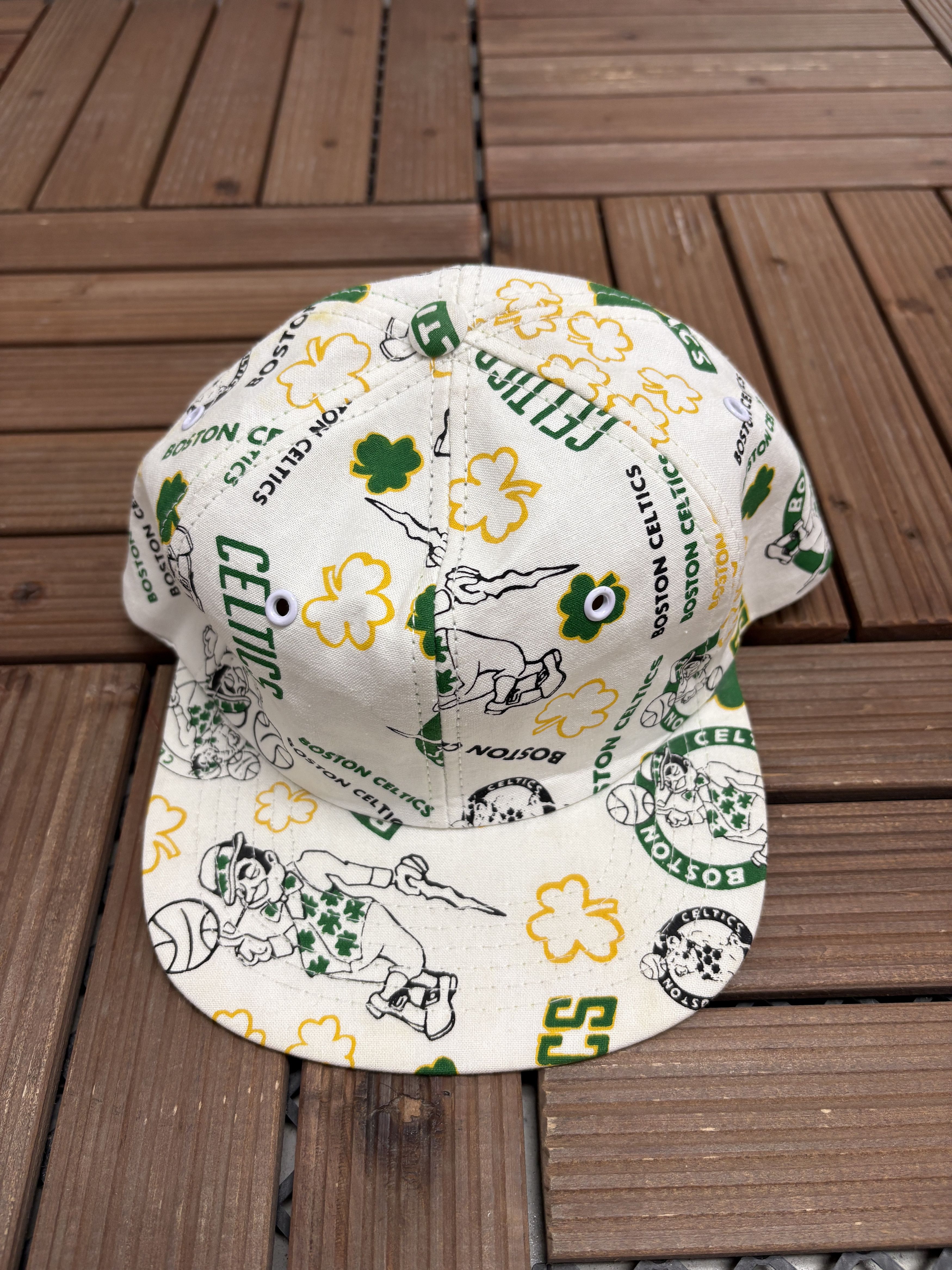 Vintage Boston Celtics AOP Vintage White Snap BackHat Size ONE SIZE - 2 Thumbnail