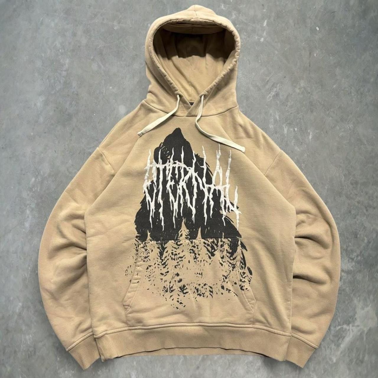 Vintage Crazy Vintage Y2K/2000s Y2K Style Design Beige Eternity Streetwear Style Hoodie! Size US S / EU 44-46 / 1 - 1 Thumbnail