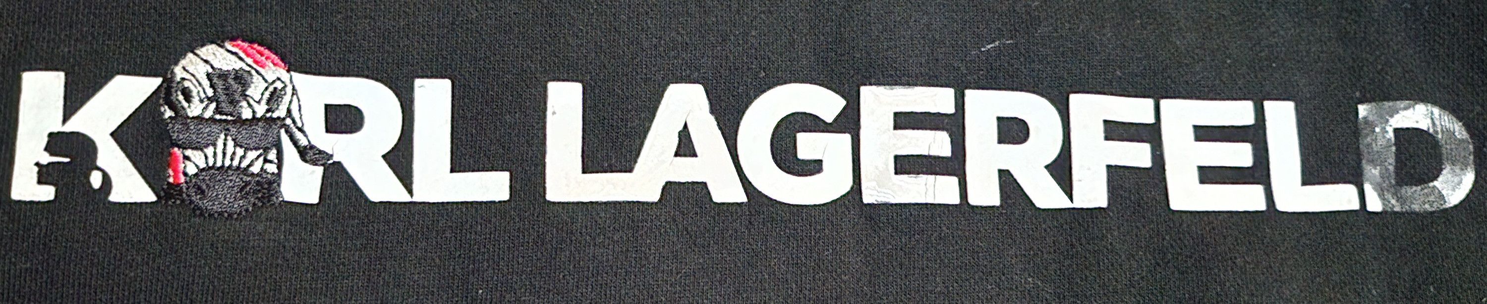 Karl Lagerfeld Distressed Logo Hoodie Size US L / EU 52-54 / 3 - 3 Thumbnail