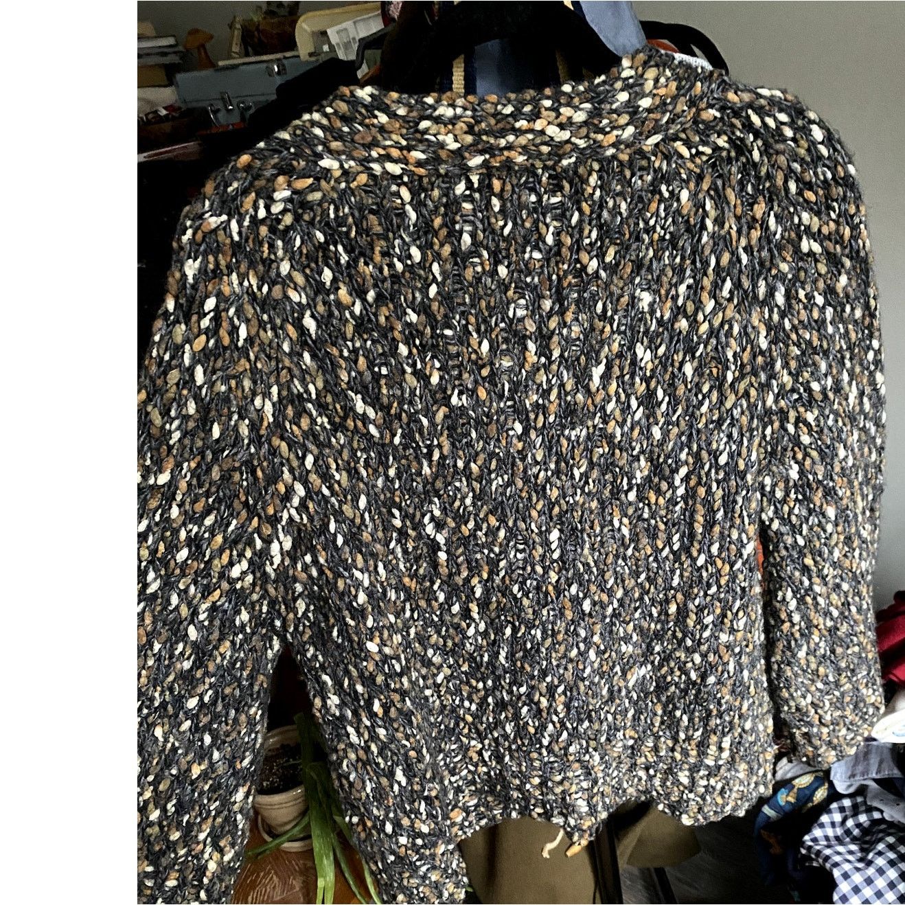 Other Leo & Nicole Wool Chunky Knit Rustic Brown Cardigan XL Cozy Size XL / US 12-14 / IT 48-50 - 6 Thumbnail