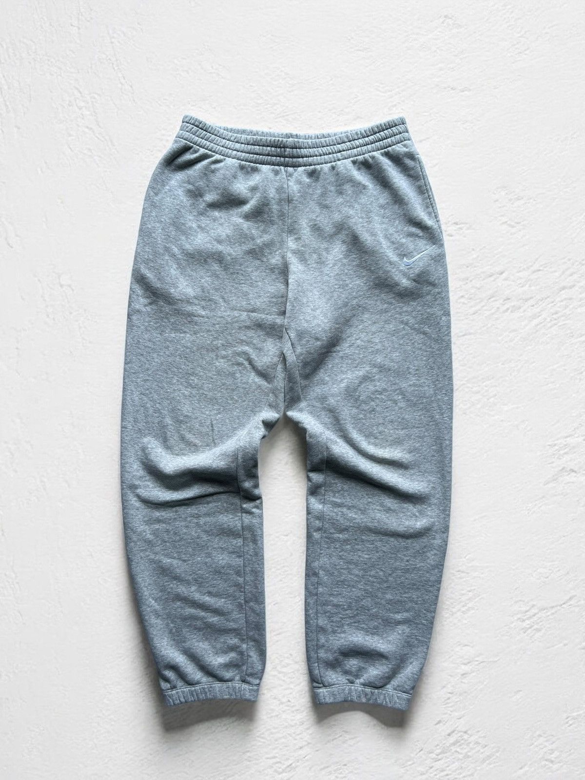 Nike × Vintage NIKE GREY SWEATPANTS HEAVY COTTON TRACK PANTS VINTAGE WIDE Size US 34 / EU 50 - 1 Thumbnail