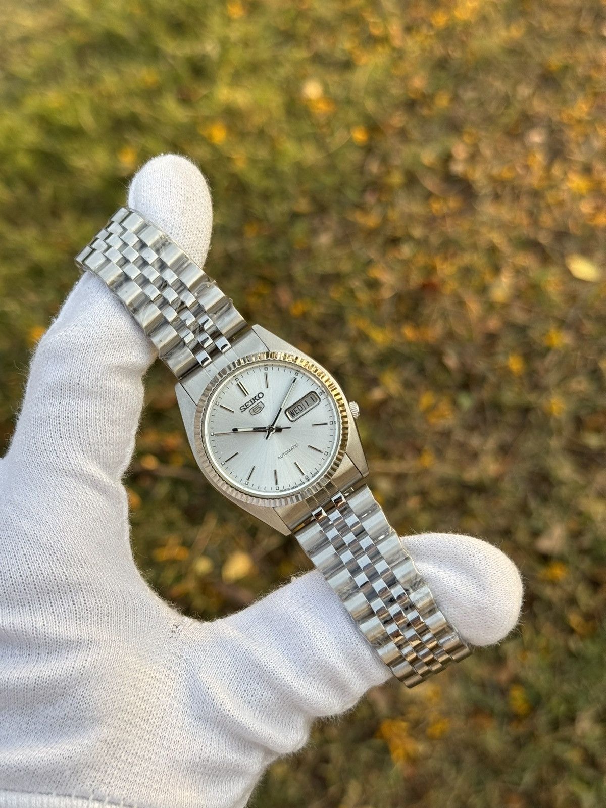 Seiko seiko 5 silver dial SNXJ automatic 7009-3110 Japan Made Size 36 - 16 Thumbnail