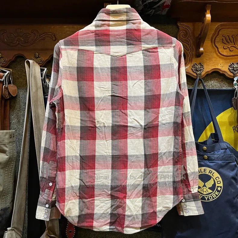RRL Ralph Lauren RRL Ralph Lauren Early White Label Red Star Plaid Western Size US S / EU 44-46 / 1 - 2 Thumbnail