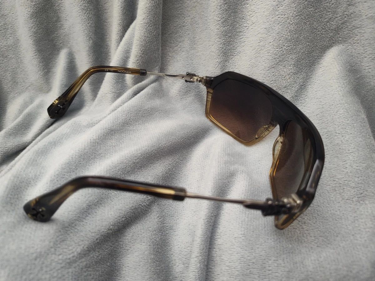 Chrome Hearts Chrome Hearts Nooner Sunglasses Brown Leather Aviator Size ONE SIZE - 9 Thumbnail