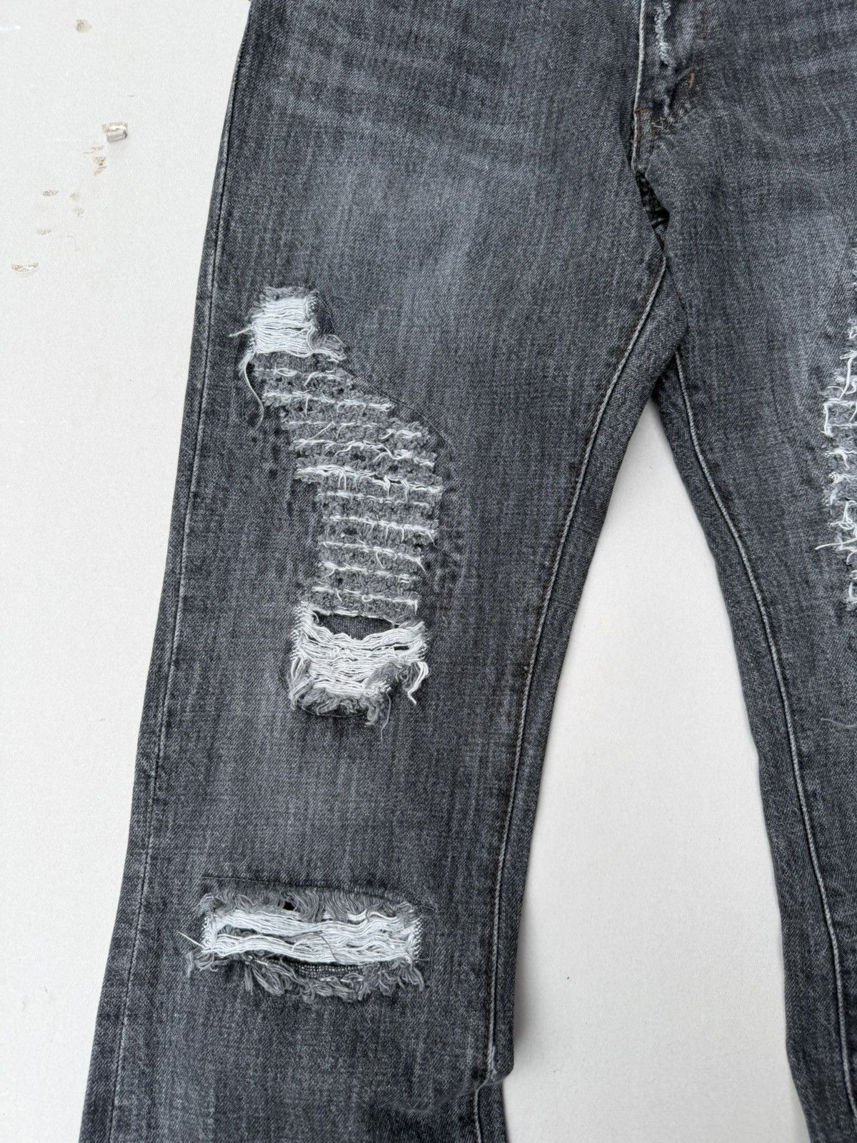 Japanese Brand Lace up flare jeans Size US 31 - 4 Thumbnail