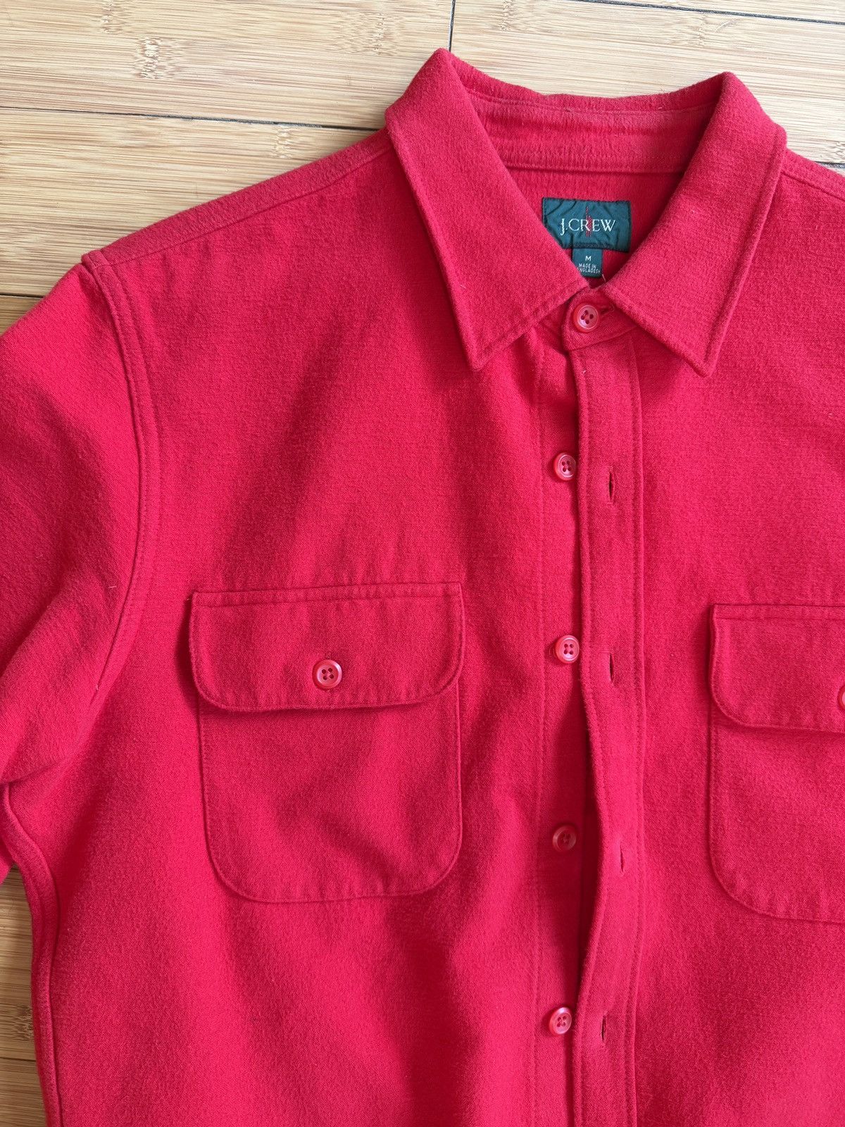 J.Crew J Crew Chamois Shirt Red Size US M / EU 48-50 / 2 - 2 Thumbnail