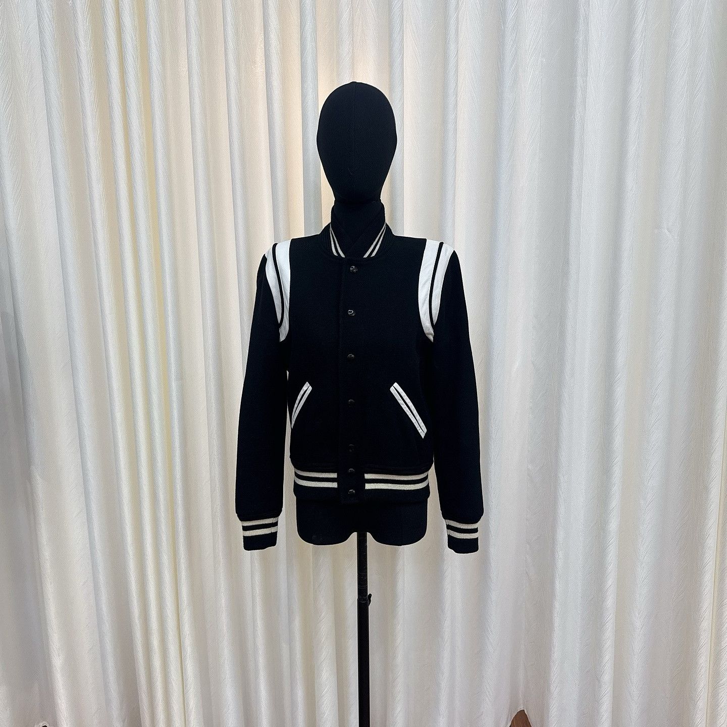 Saint Laurent Paris Saint Laurent Wool Leather Teddy Bomber Jacket Size 36 Size XS / US 0-2 / IT 36-38 - 1 Thumbnail