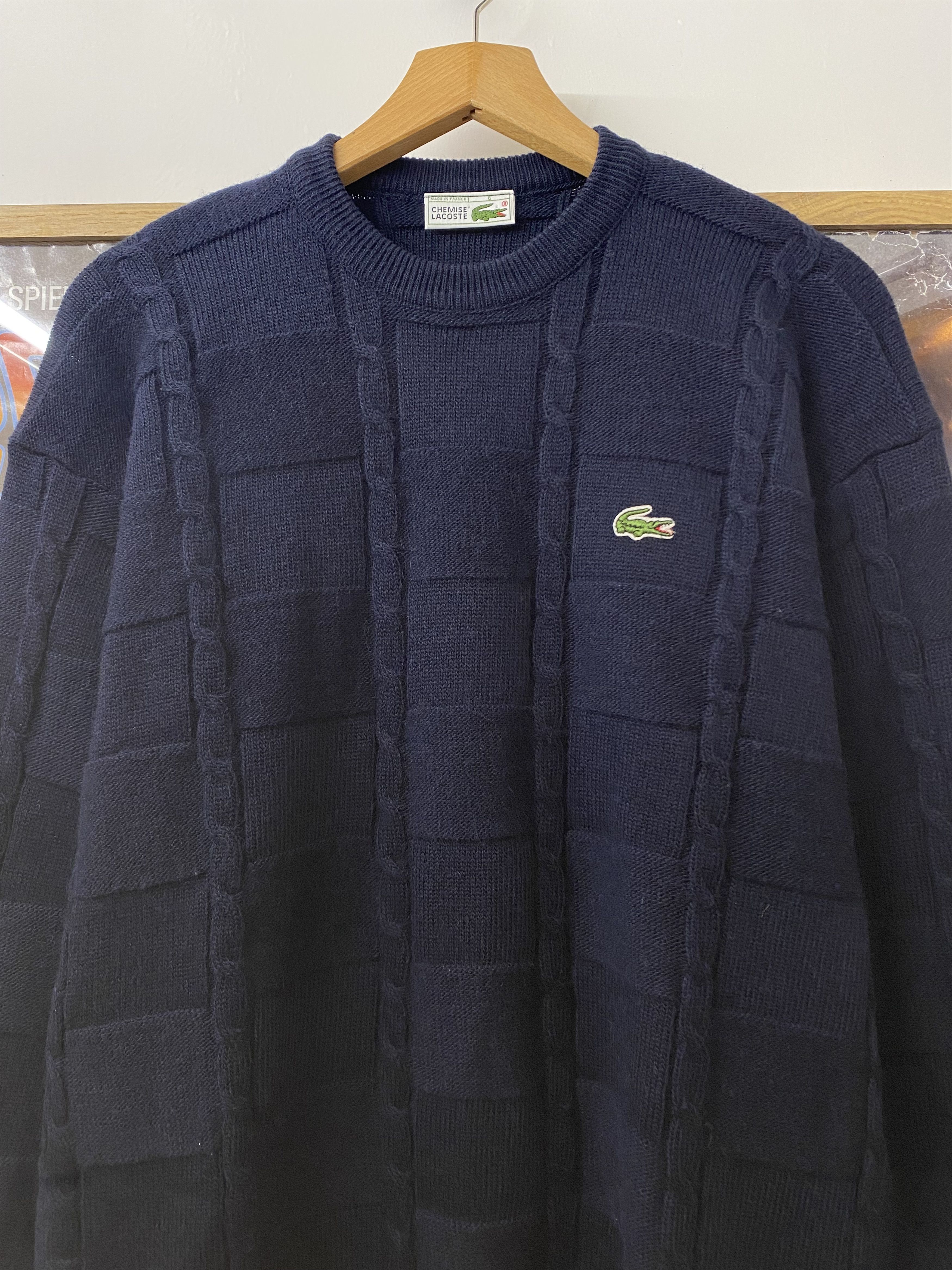 Lacoste 90s Vintage Chemise Lacoste Navy Knit Jumper Size US M / EU 48-50 / 2 - 5 Thumbnail