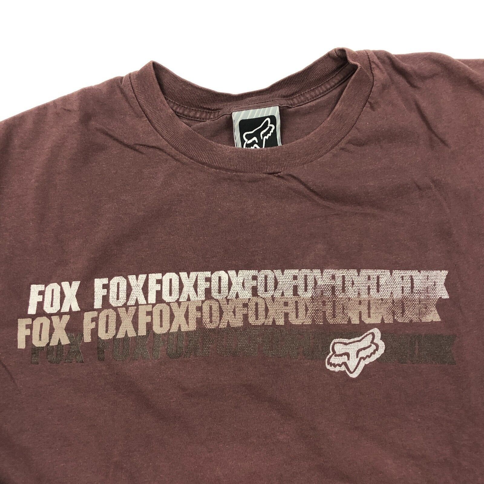 Supreme × Vintage Fox Racing Spellout Brown Maroon Tee T Shirt Size XL B1 Size US XL / EU 56 / 4 - 3 Thumbnail