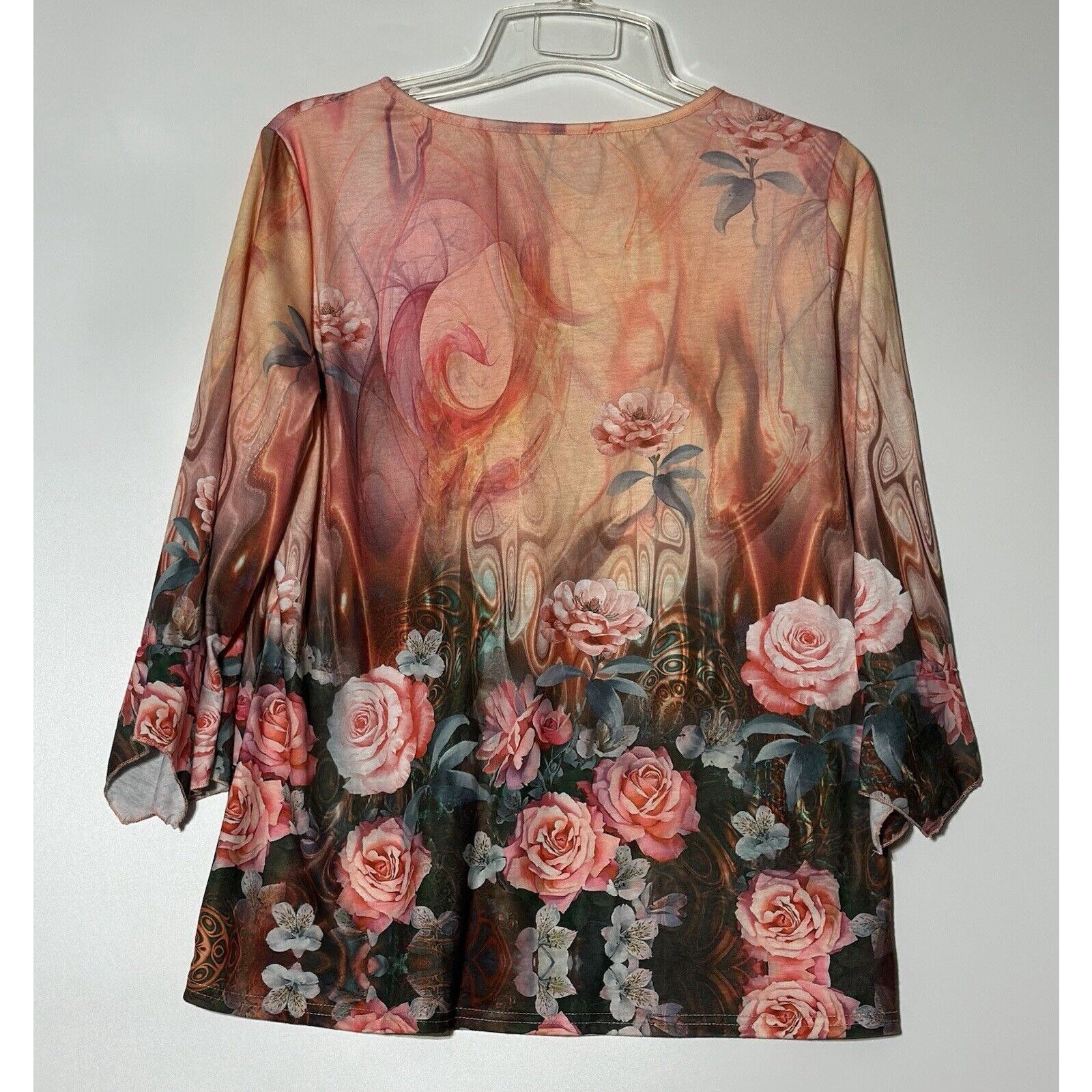 Other Womens Plus 2XL Top Cottagecore Garden Fairy Roses Feminine Size XXL / US 16-18 / IT 52-54 - 2 Thumbnail