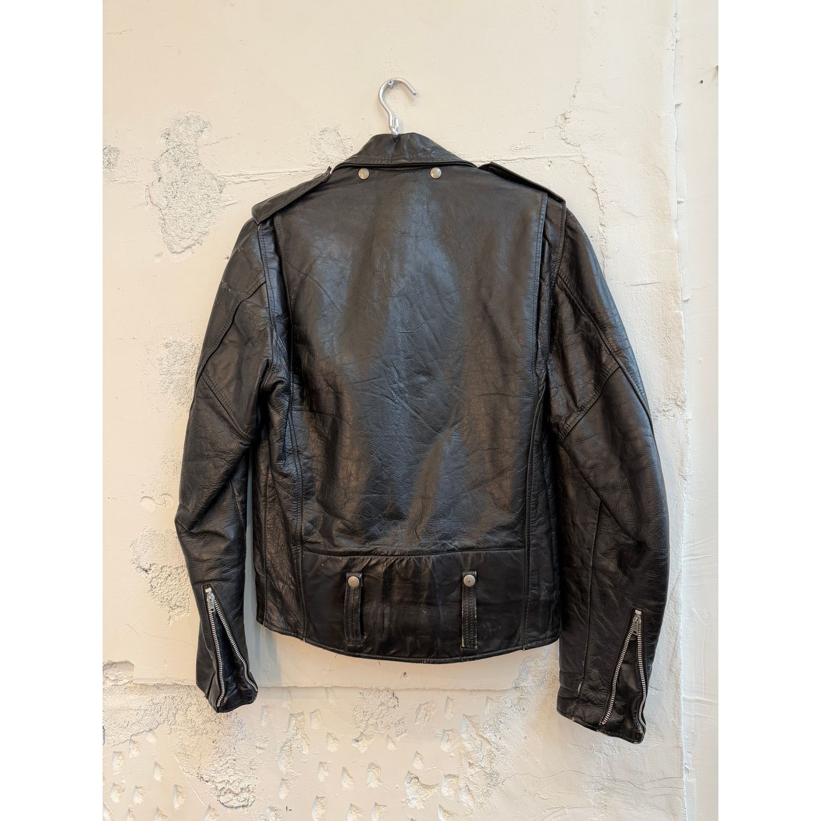 Vintage Vintage 60's Leather Motorcycle Biker Jacket Size US L / EU 52-54 / 3 - 6 Thumbnail