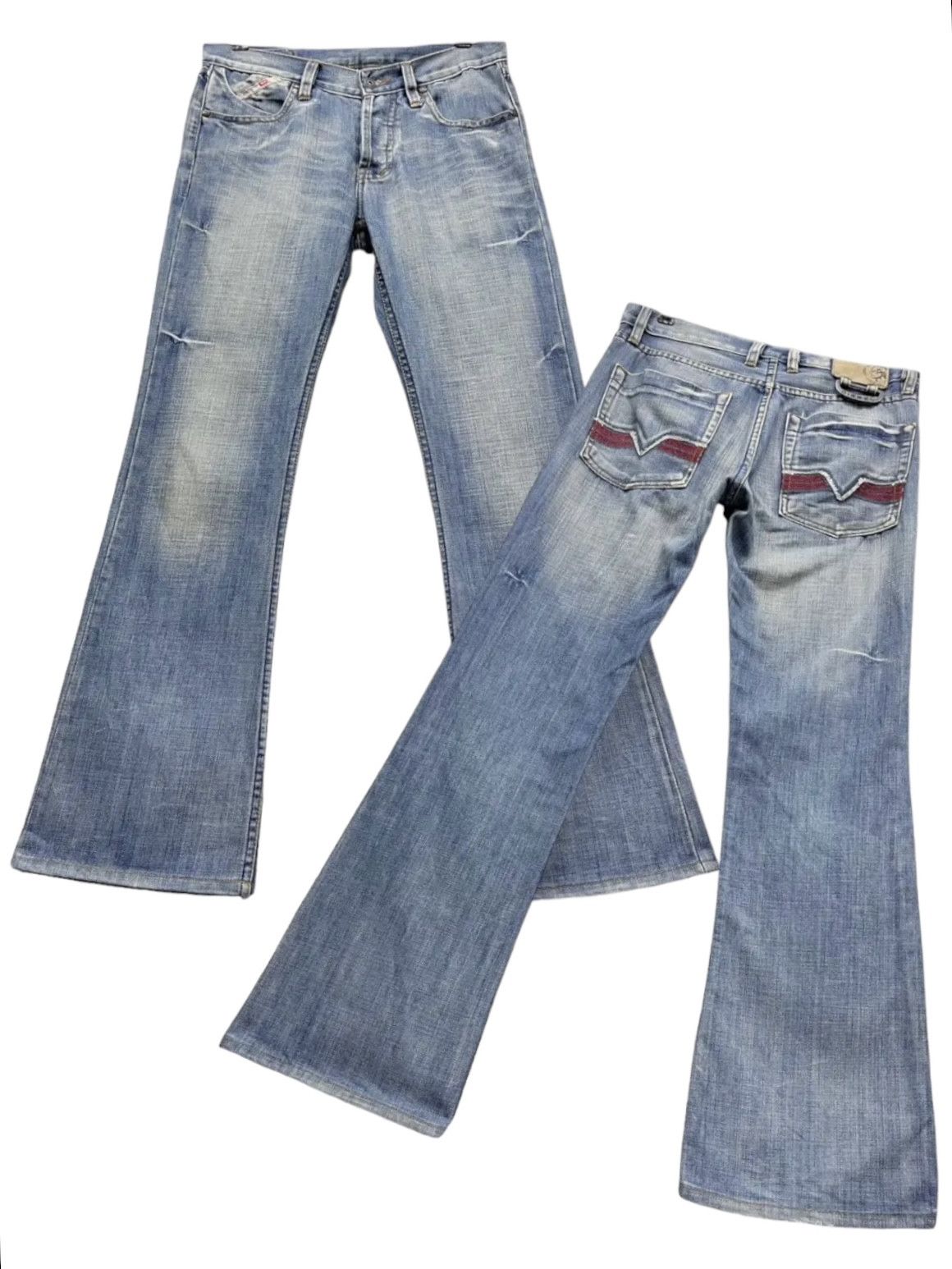 Diesel 🔥Vintage DIESEL PUNK ONLY THE BRAVE FLARE Light Wash Denim Size US 30 / EU 46 - 1 Thumbnail