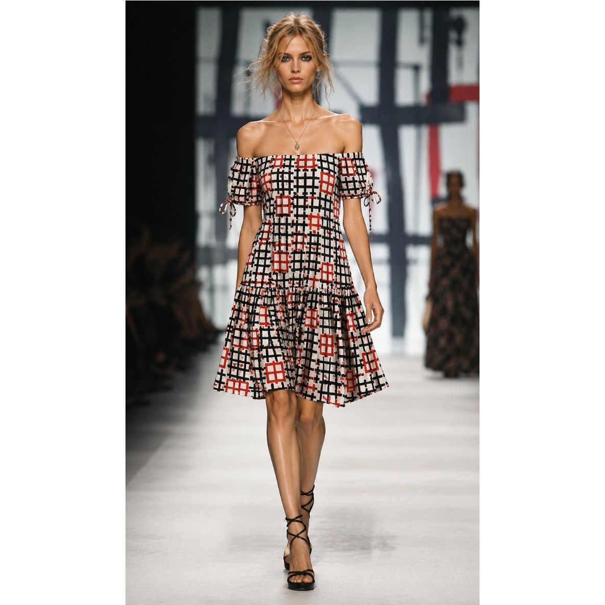 MILLY Milly Tiered Cotton Poplin Dress Printed Smock Resort M Size M / US 6-8 / IT 42-44 - 1 Thumbnail