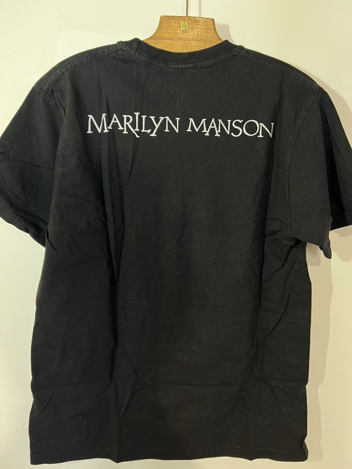 Band Tees Vintage marilyn manson face rip shirt Size US L / EU 52-54 / 3 - 5 Thumbnail
