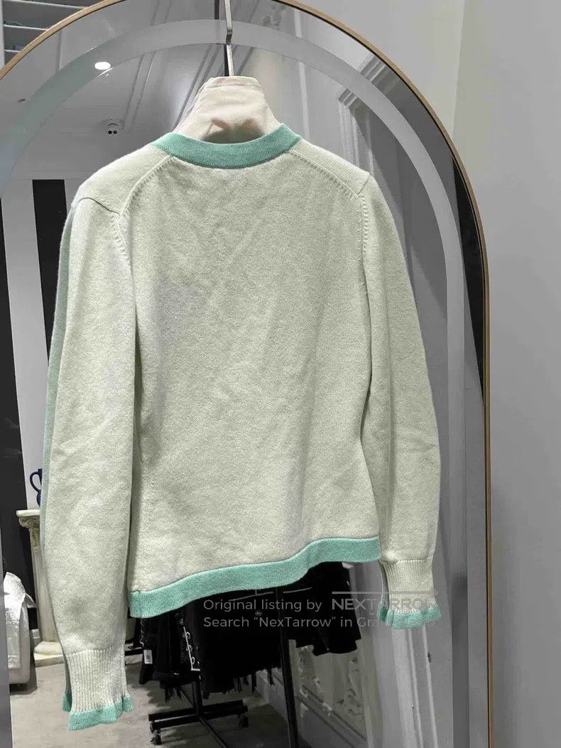 Chanel Chanel Mint green two-pocket knitted cardigan coat Size XXS / US 00 / IT 34 - 2 Thumbnail