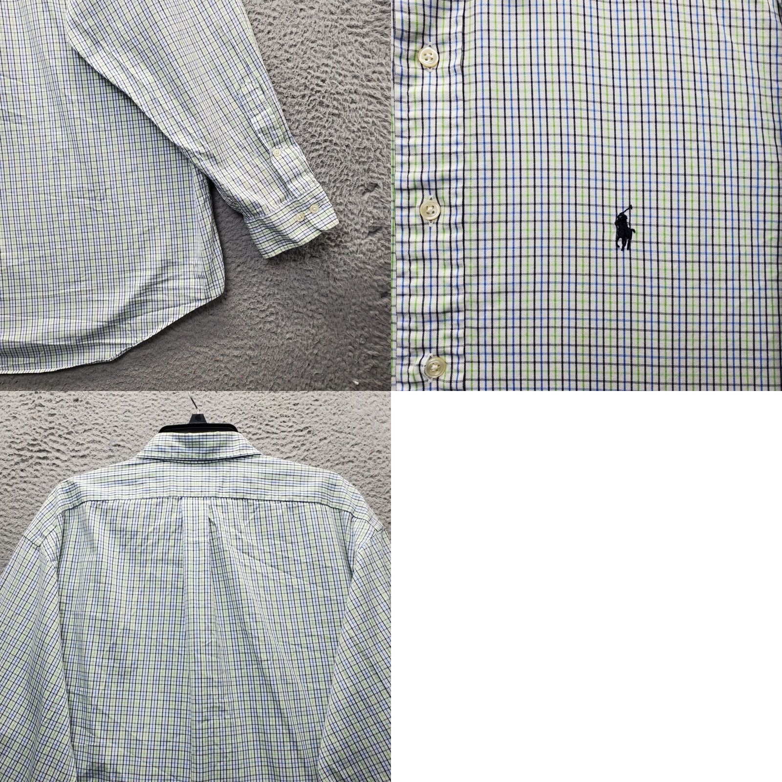 Ralph Lauren Ralph Lauren VTG Yarmouth Dress Shirt Mens 17.5 Multicolor Pony Logo Pinpoint Oxford Shirt Mens Color Multicolor 100% Cotton Plaid商务 Mens Size 48R - 8 Thumbnail