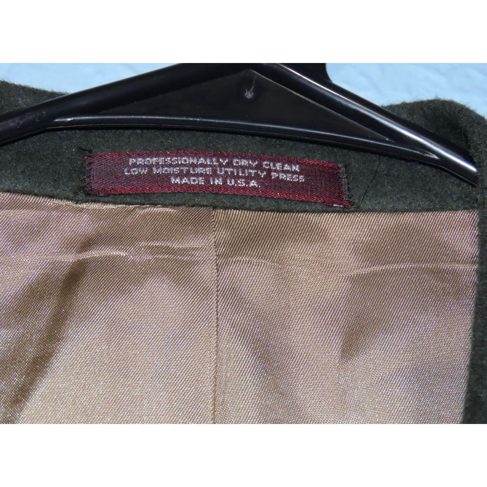 Evan Picone VINTAGE Evan Picone Blazer Jacket Sports Men Dark Green Camel Hair Tailored Two-Button Single-Breasted Notch Lapel Classic Regular Size L Size 42R - 4 Thumbnail
