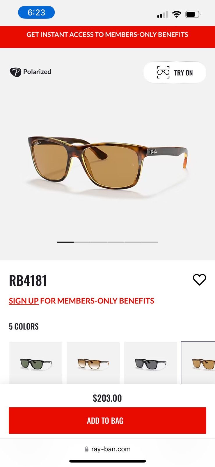 RayBan Ray Ban RB4181 Size ONE SIZE - 4 Thumbnail
