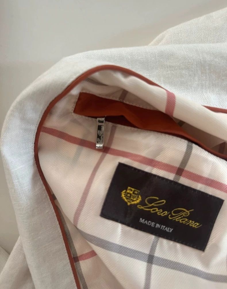 Loro Piana LORO PIANA White linen jacket Size XXL / US 16-18 / IT 52-54 - 4 Thumbnail