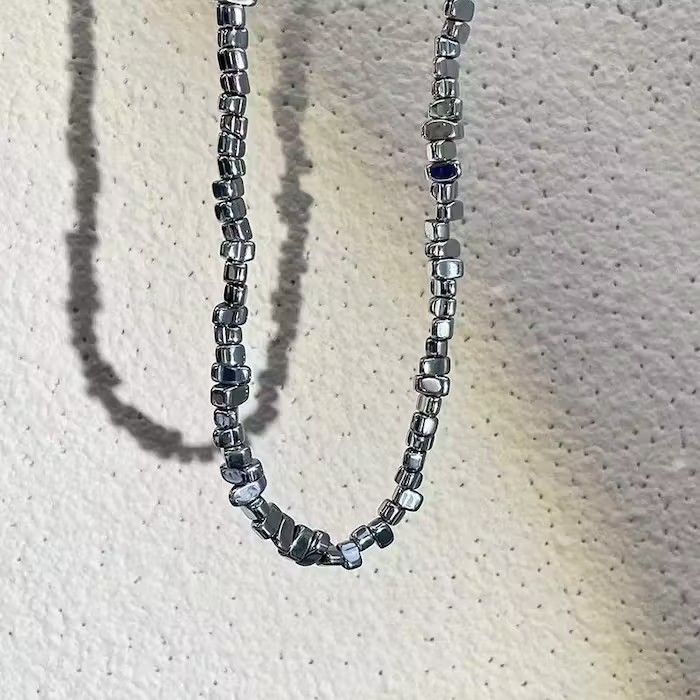 Jewelry × Vintage Irregular Metal Block Choker Necklace Size ONE SIZE - 6 Thumbnail