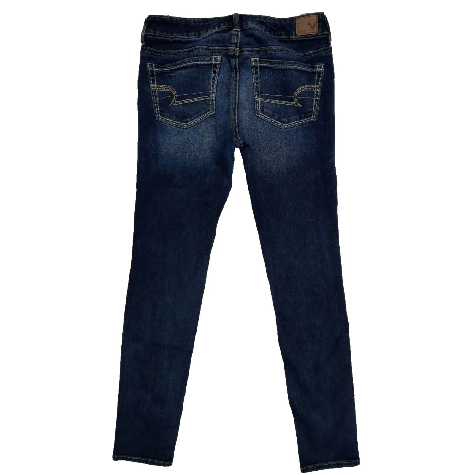 American Eagle Outfitters VINTAGE American Eagle Jeans Skinny Dark Blue Denim Women's Size 4 Long M4J Size 27" / US 4 / IT 40 - 2 Thumbnail