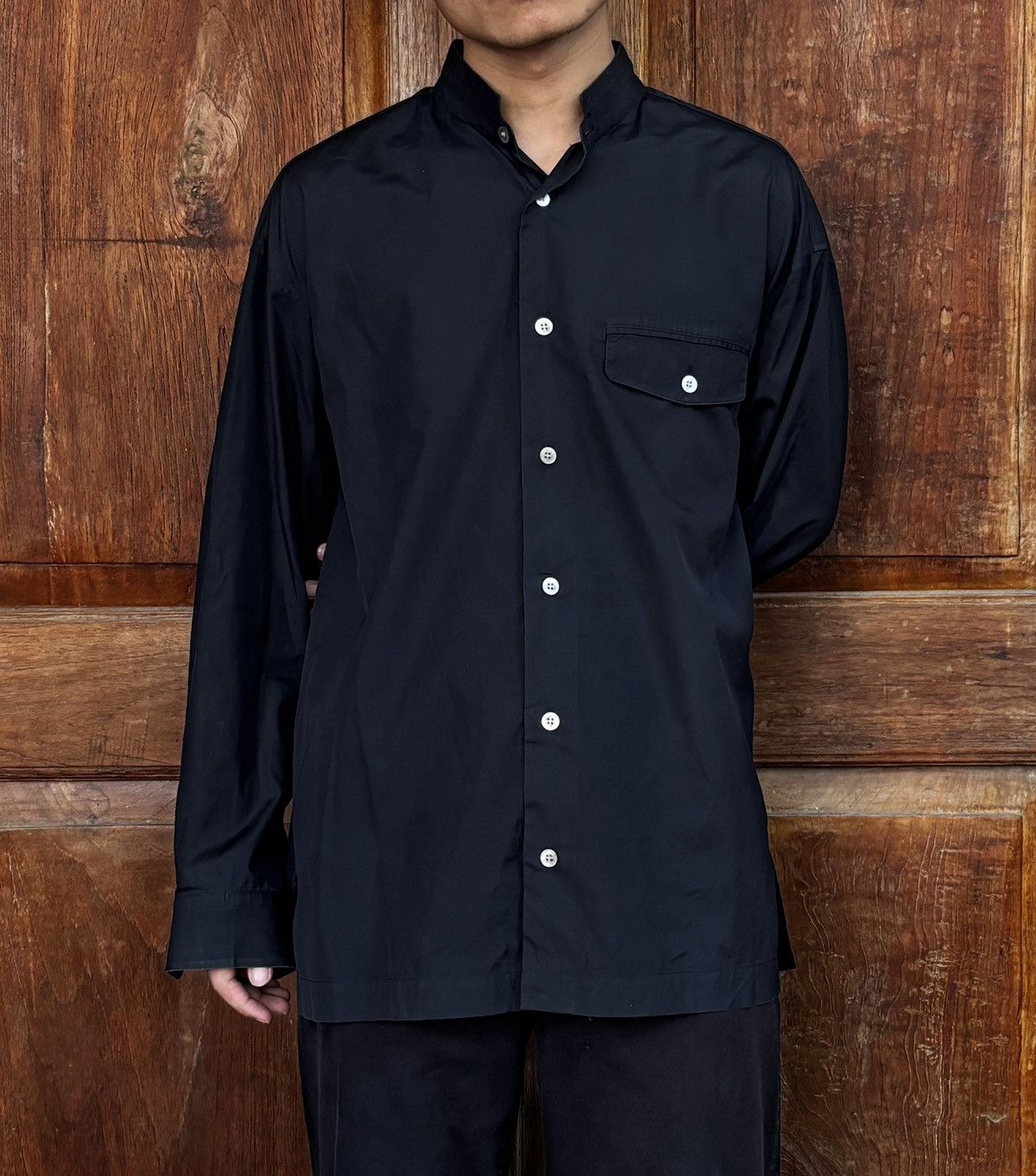 Issey Miyake FREE TAX! One Pocket Shanghai Collar Shirt Size US M / EU 48-50 / 2 - 8 Thumbnail