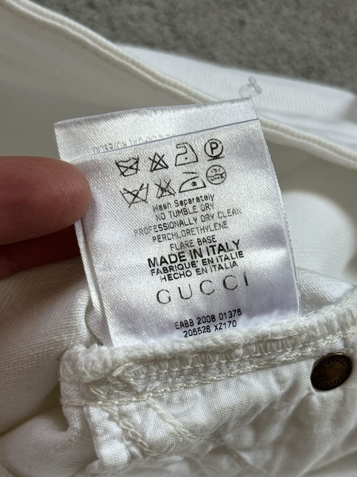 Gucci Gucci 42size white denim pants jeans trousers flared Size 28" / US 6 / IT 42 - 15 Thumbnail