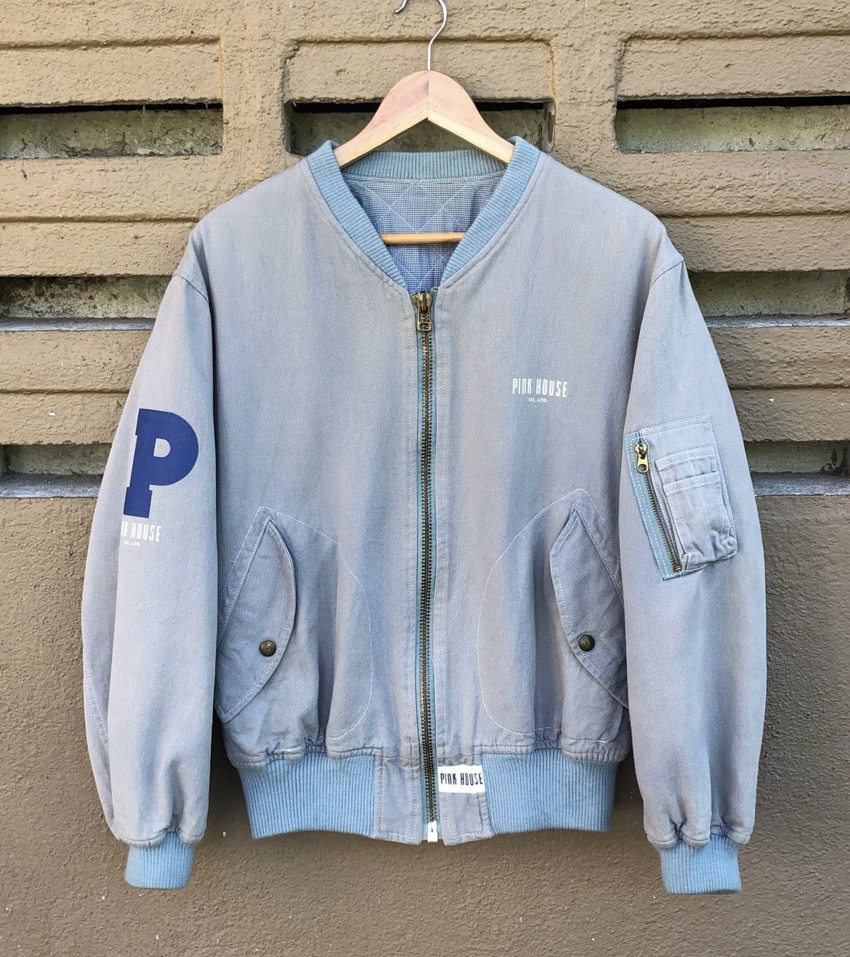 Vintage Vintage Pink House Sun Faded Bomber Jacket Size US M / EU 48-50 / 2 - 1 Thumbnail