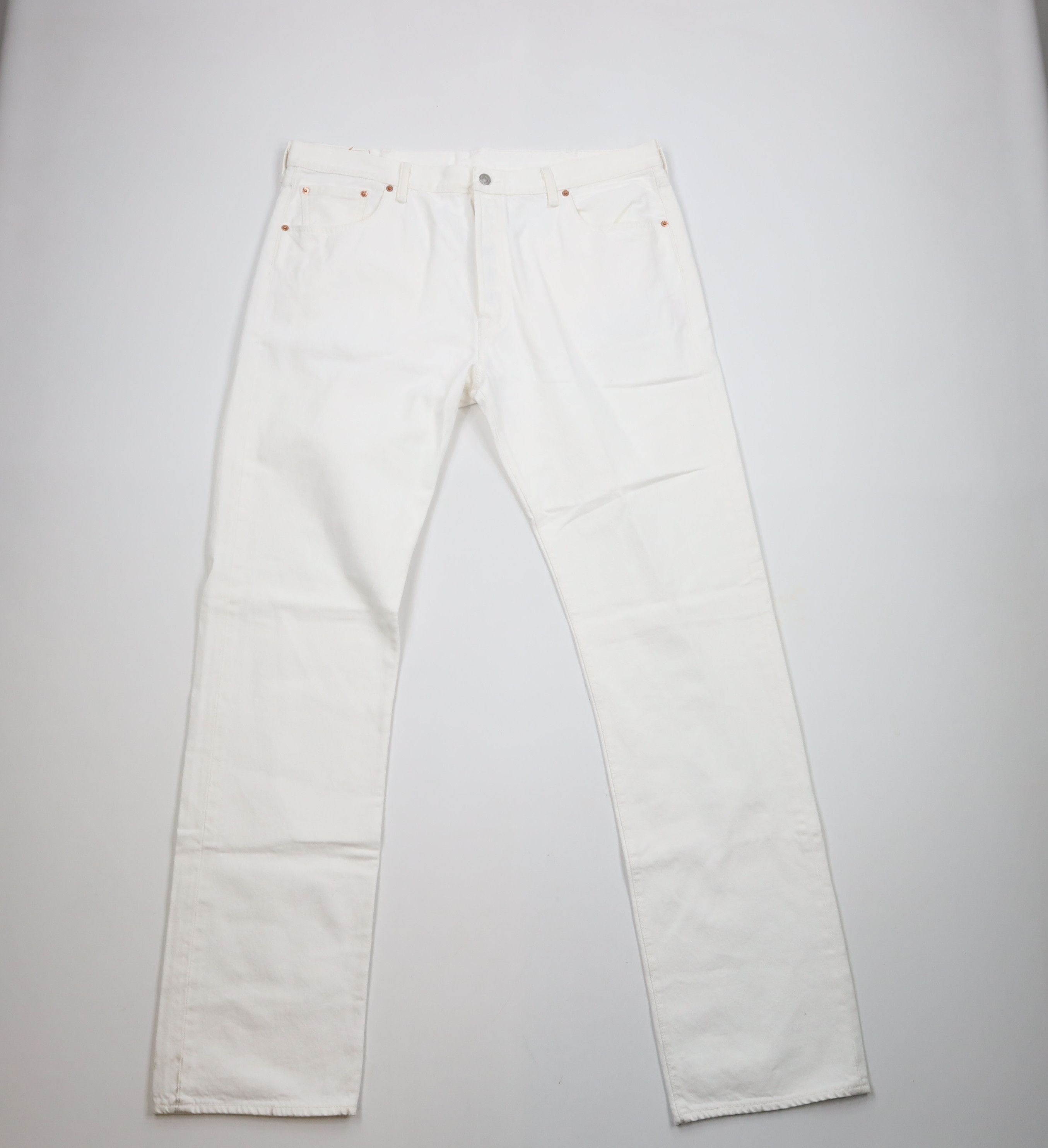 Levi's × Vintage Y2K Levis 501xx Fit Button Fly Denim Jeans White Cotton Size US 40 / EU 56 - 1 Thumbnail